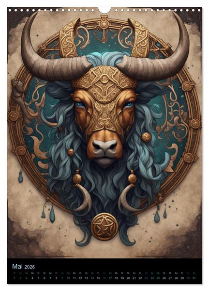 Produktbild: Sternzeichen Nordische Mythology (Wandkalender 2026 DIN A3 hoch), CALVENDO Monatskalender