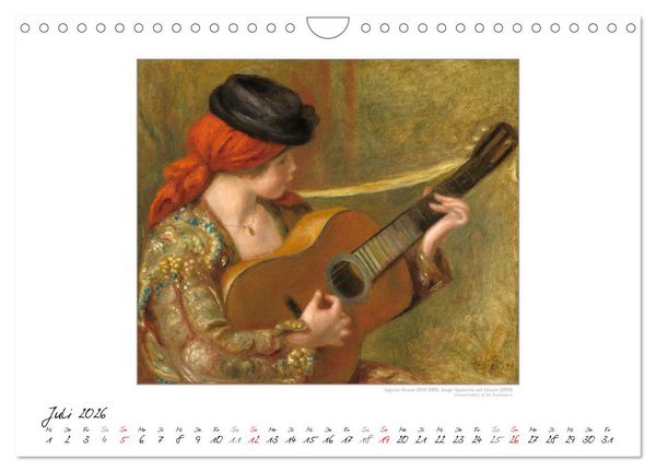 Produktbild: KlangFarben - Musik im Bild Kunstkalender (Wandkalender 2026 DIN A4 quer), CALVENDO Monatskalender