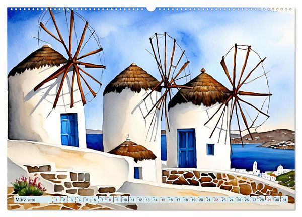 Produktbild: Kalimera Griechenland (hochwertiger Premium Wandkalender 2026 DIN A2 quer), Kunstdruck in Hochglanz