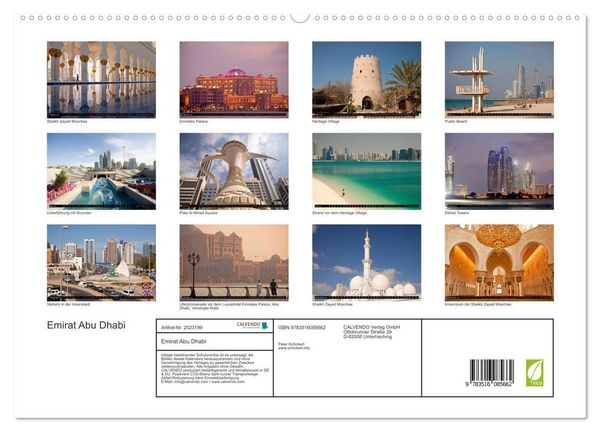 Produktbild: Emirat Abu Dhabi (hochwertiger Premium Wandkalender 2026 DIN A2 quer), Kunstdruck in Hochglanz