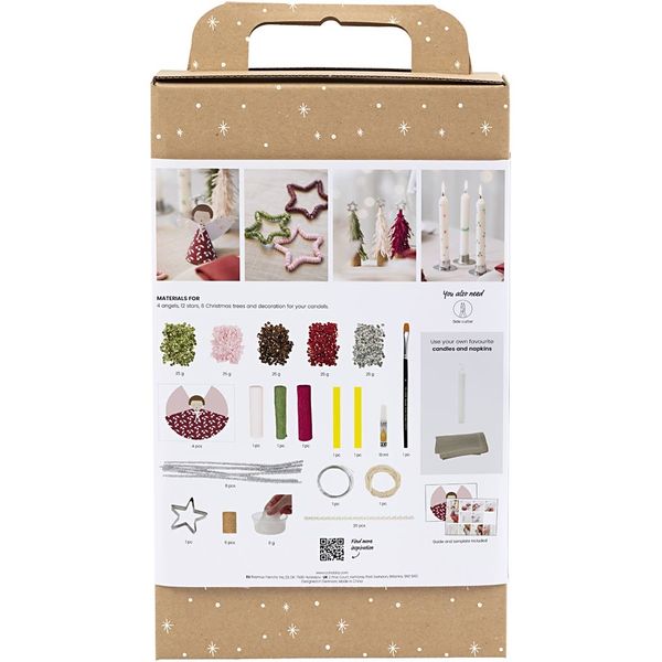 Produktbild: Creativ Company Kreativ Set Tischdeko, Engel, Weihnachtsb&auml;ume, Sterne, Sortierte Farben