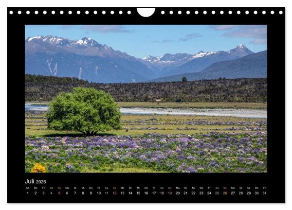 Produktbild: Eine Reise durch Neuseeland (Wandkalender 2026 DIN A4 quer), CALVENDO Monatskalender