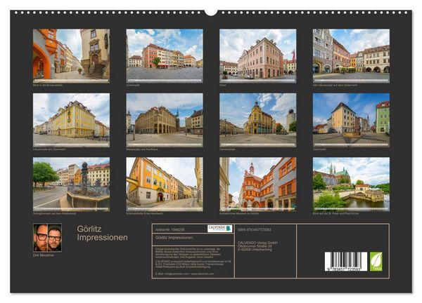 Produktbild: G&ouml;rlitz Impressionen (hochwertiger Premium Wandkalender 2026 DIN A2 quer), Kunstdruck in Hochglanz