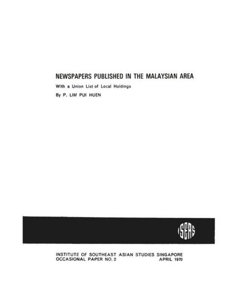 Produktbild: Newspapers Published in the Malaysian Area