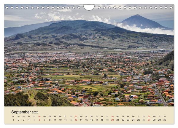 Produktbild: Teneriffa 2026 (Wandkalender 2026 DIN A4 quer), CALVENDO Monatskalender