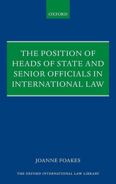 Produktbild: Position of Heads of State and Senior Officials in International Law