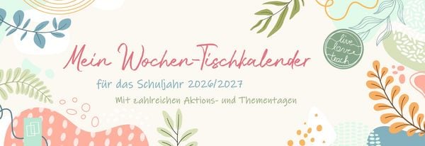 Produktbild: Mein Wochen-Tischkalender f&uuml;r das Schuljahr 2026/2027