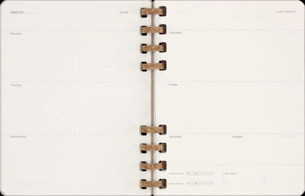 Produktbild: Moleskine Undatierter Life Kalender Mit Spiralbindung, Xl, Wochen-Monatskalender, Fester Einband, Crush Grape