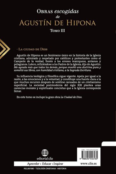 Produktbild: El Obras Escogidas de August&iquest;&iquest;n de Hipona, Tomo 3