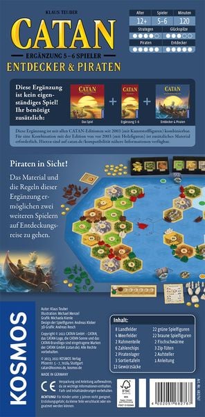 Produktbild: KOSMOS - Catan - Ergänzung 5-6 Spieler - Entdecker & Piraten