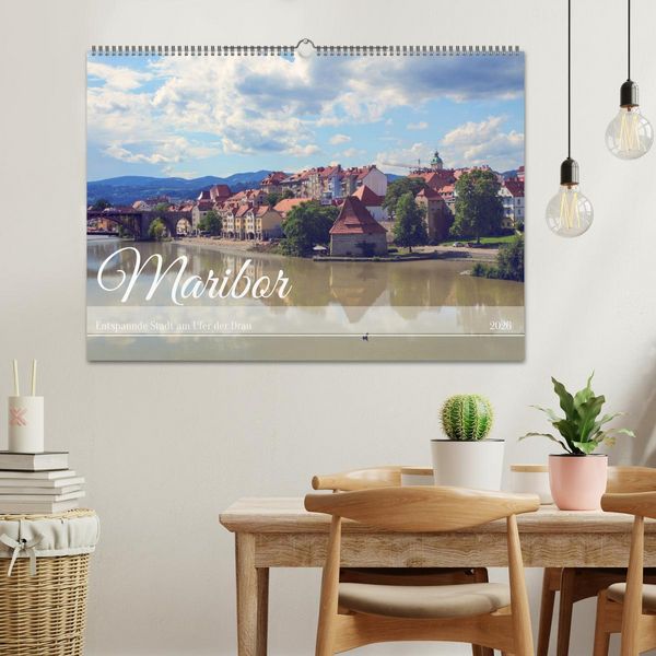 Produktbild: Maribor - Entspannde Stadt am Ufer der Drau (Wandkalender 2026 DIN A2 quer), CALVENDO Monatskalender