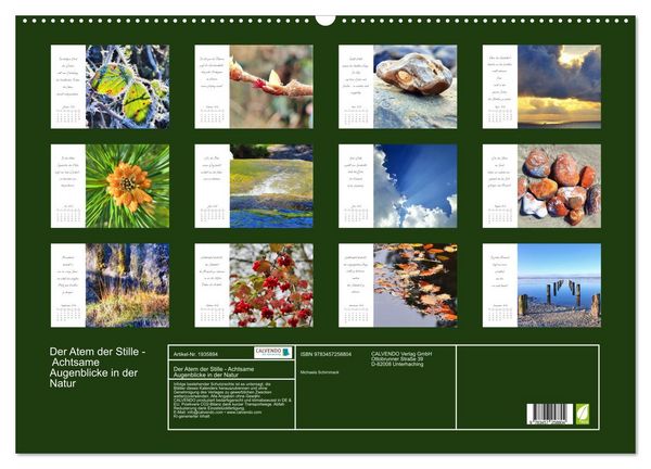 Produktbild: Der Atem der Stille - Achtsame Augenblicke in der Natur (Wandkalender 2026 DIN A2 quer), CALVENDO Monatskalender