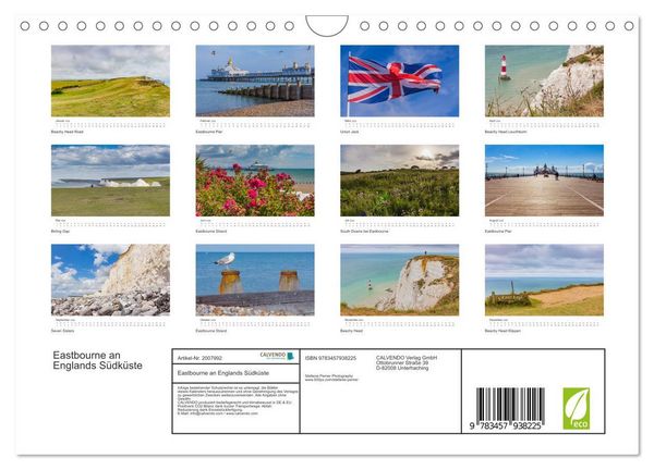 Produktbild: Eastbourne an Englands S&uuml;dk&uuml;ste (Wandkalender 2026 DIN A4 quer), CALVENDO Monatskalender
