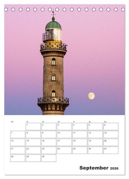 Produktbild: Warnem&uuml;nde Urlaub f&uuml;r zu Hause (Tischkalender 2026 DIN A5 hoch), CALVENDO Monatskalender