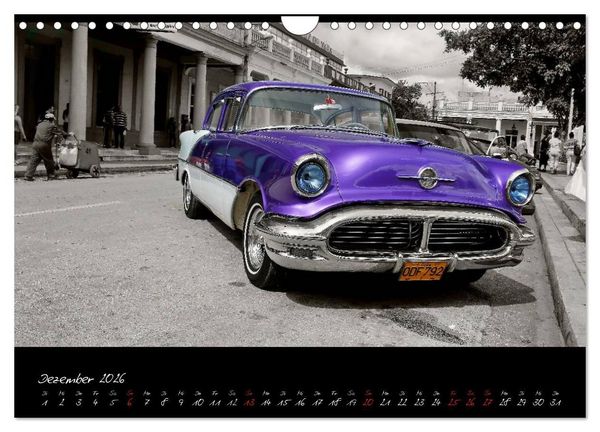Produktbild: Kuba und die Oldtimer (Wandkalender 2026 DIN A4 quer), CALVENDO Monatskalender