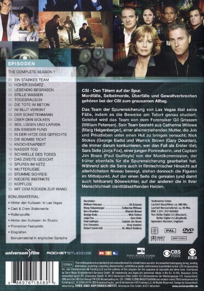 Produktbild: CSI - Season 1 [6 DVDs]