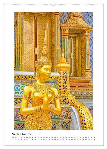 Produktbild: Grand Palace - ber&uuml;hmteste Sehensw&uuml;rdigkeit Bangkoks (Wandkalender 2027 DIN A2 hoch), CALVENDO Monatskalender
