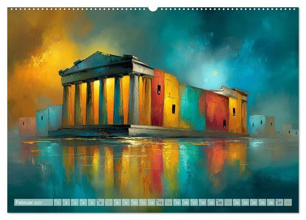 Produktbild: Visionen aus Linie und Raum (hochwertiger Premium Wandkalender 2027 DIN A2 quer), Kunstdruck in Hochglanz