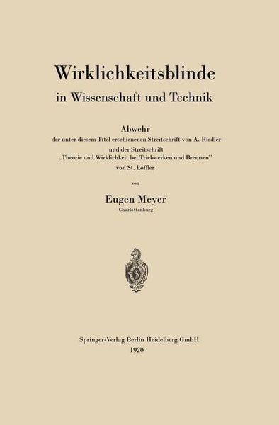 Produktbild: Wirklichkeitsblinde in Wissenschaft und Technik