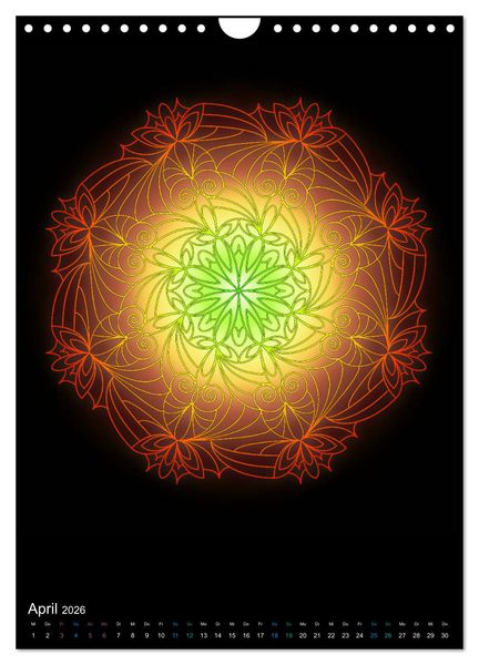 Produktbild: Mandala-Kalender 2026 (Wandkalender 2026 DIN A4 hoch), CALVENDO Monatskalender