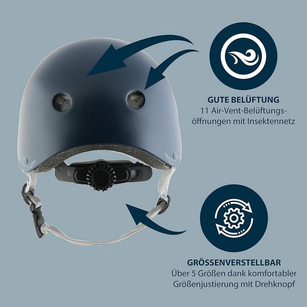 Produktbild: HUDORA 84118 - Skaterhelm, midnight, Gr. 51-55