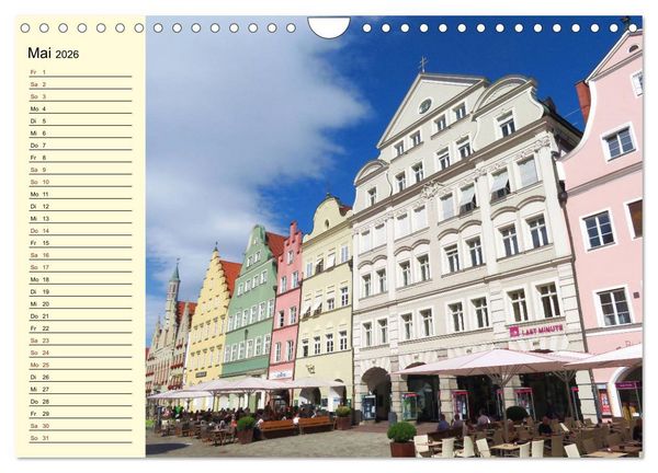 Produktbild: Landshut erleben (Wandkalender 2026 DIN A4 quer), CALVENDO Monatskalender