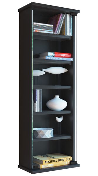 Produktbild: Holz CD DVD Wandregal Schrank Loposa Glast&uuml;r