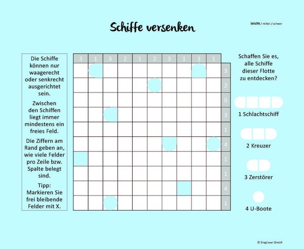 Produktbild: Schiffe versenken. Jetzt ohne Gegner alleine spielen. Der Spiele-Klassiker als Einzel-Spieler-Version. Ged&auml;chtnistraining und Logik-Spiel f&uuml;r stundenlangen R&auml;tsel-Spa&szlig;. R&auml;tsel-Block im XXL-Format