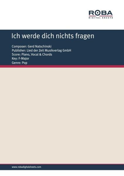 Produktbild: Ich werde dich nichts fragen