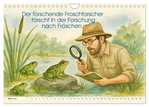 Produktbild: Zackige Zungenbrecher (Wandkalender 2026 DIN A4 quer), CALVENDO Monatskalender