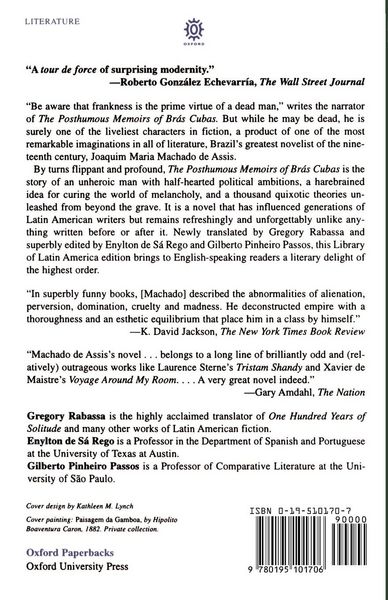 Produktbild: The Posthumous Memoirs of Bras Cubas