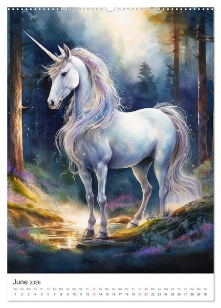 Produktbild: Fantastic horses from myths and legends (High Quality Premium Wall Calendar 2026 DIN A2 portrait),CALVENDO 12 Month Wall Calendar