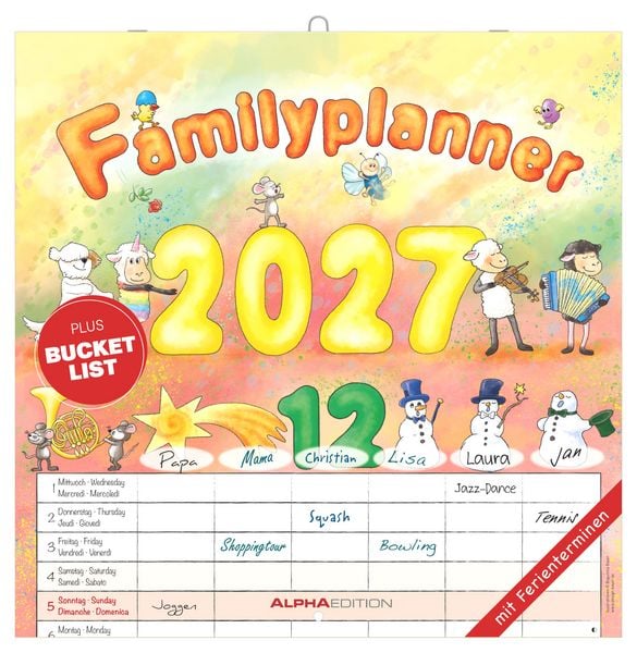 Produktbild: Familienplaner Cartoon 2027