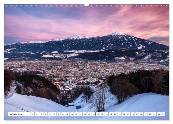 Produktbild: Innsbruck - Hauptstadt der Alpen (Wandkalender 2026 DIN A2 quer), CALVENDO Monatskalender