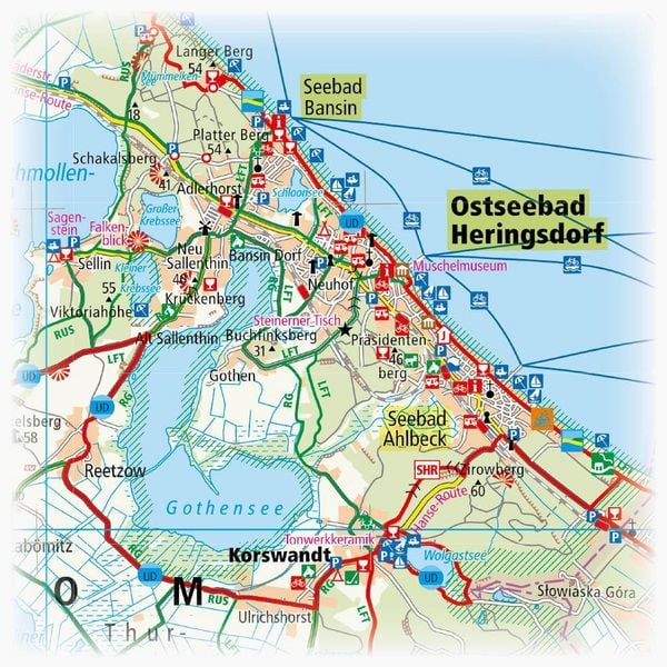 Produktbild: Usedom und Haffk&uuml;ste 1:100 000