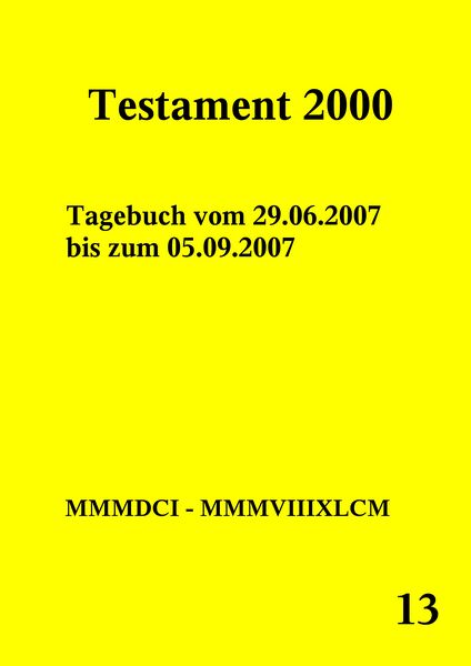 Produktbild: Testament 2000 Band 13