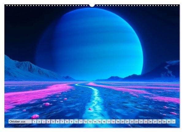 Produktbild: Kosmische Landschaften - Jenseits der Erde (Wandkalender 2026 DIN A2 quer), CALVENDO Monatskalender