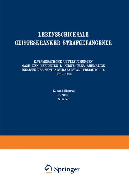 Produktbild: Lebensschicksale Geisteskranker Strafgefangener