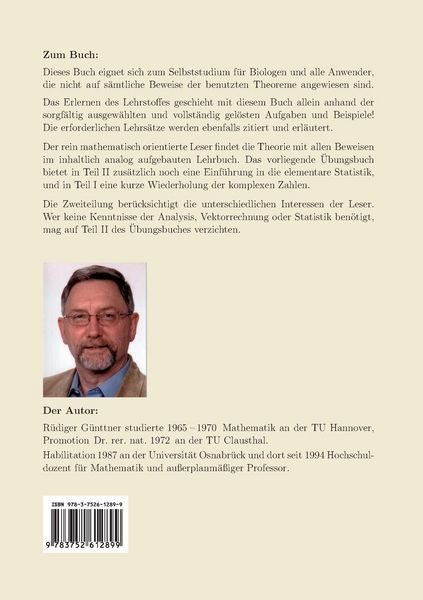 Produktbild: &Uuml;bungsbuch Mathematik f&uuml;r Biologen und Anwender, Teil I.