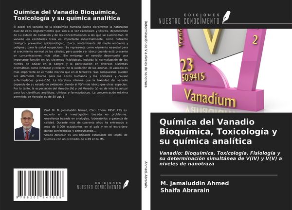 Produktbild: Qu&iacute;mica del Vanadio Bioqu&iacute;mica, Toxicolog&iacute;a y su qu&iacute;mica anal&iacute;tica