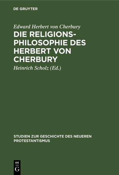 Produktbild: Die Religionsphilosophie des Herbert von Cherbury