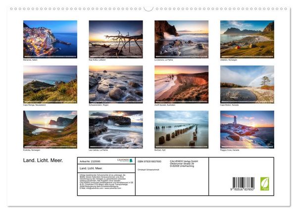 Produktbild: Land. Licht. Meer. (hochwertiger Premium Wandkalender 2027 DIN A2 quer), Kunstdruck in Hochglanz