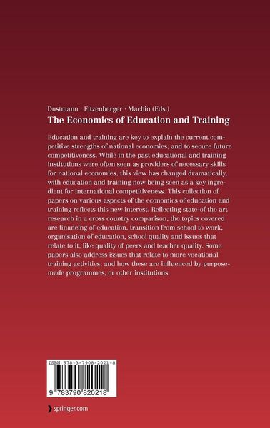 Produktbild: The Economics of Education and Training