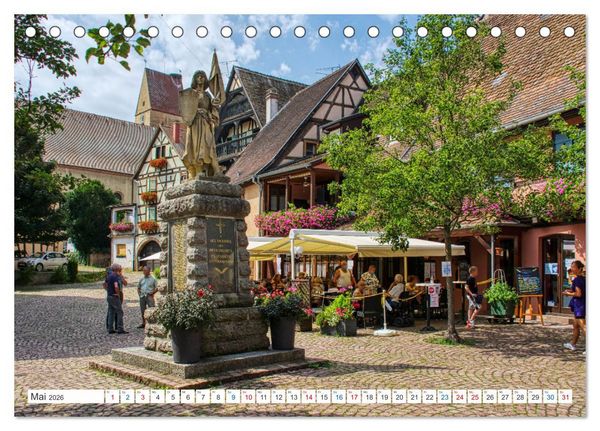 Produktbild: Eguisheim - Eines der sch&ouml;nsten D&ouml;rfer Frankreichs (Tischkalender 2026 DIN A5 quer), CALVENDO Monatskalender