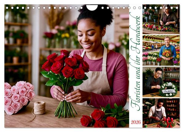 Floristen und ihr Handwerk (Wandkalender 2026 DIN A4 quer), CALVENDO Monatskalender