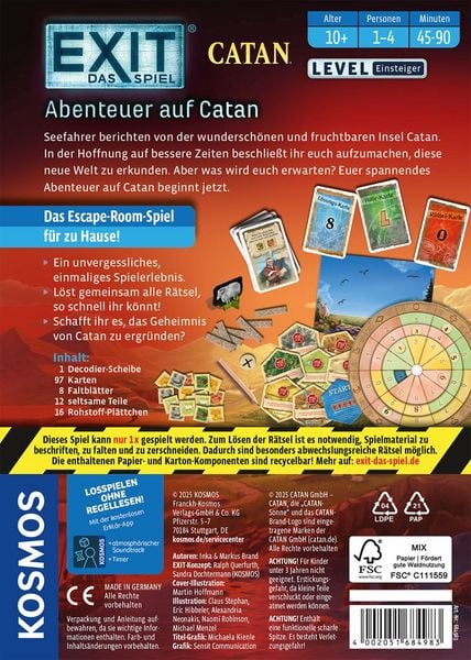 Produktbild: EXIT® - Das Spiel: Abenteuer auf Catan