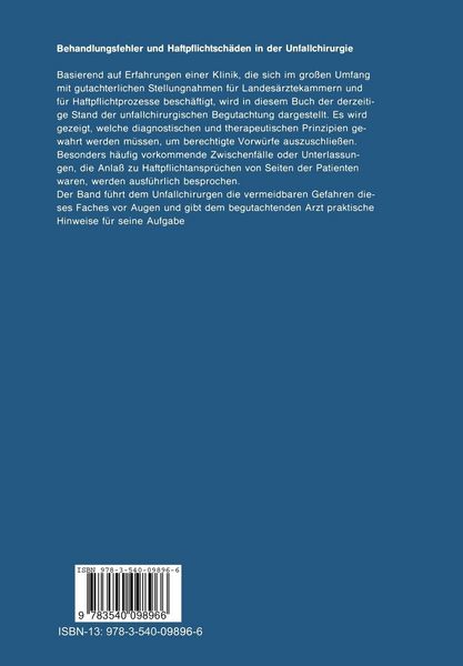 Produktbild: Behandlungsfehler und Haftpflichtsch&auml;den in der Unfallchirurgie