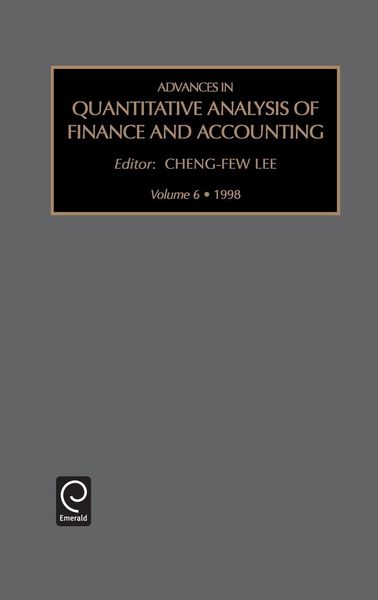 Produktbild: Advances in Quantitative Analysis of Finance and Accounting