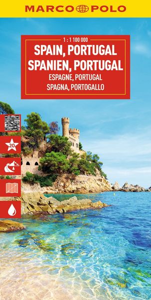 Produktbild: MARCO POLO Reisekarte Spanien, Portugal 1:1 Mio.