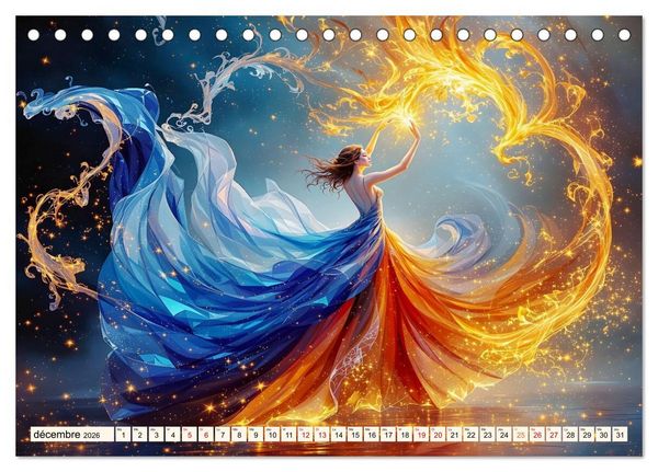 Produktbild: &Eacute;l&eacute;gance captivante (Calendrier de bureau 2026 DIN A5 vertical), CALVENDO calendrier mensuel